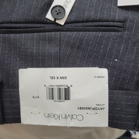 CALVIN KLEIN Black Jayden Skinny Fit Stretch Dress Pant. NWT. 33/32L - Picture 3 of 6